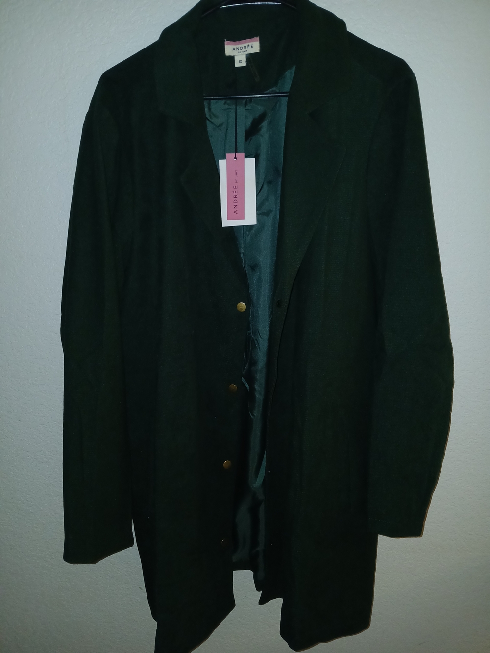 Andree Dark Green Women's Long Coat